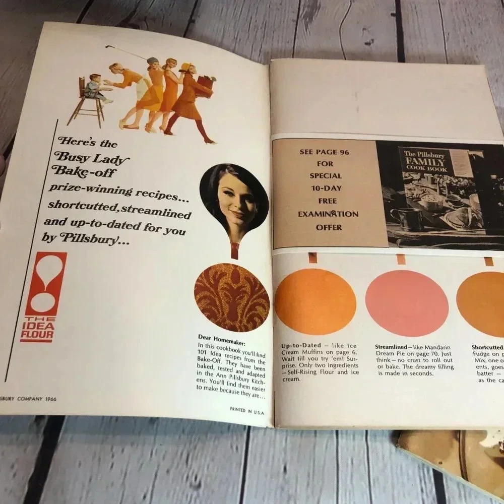 Vintage 1966 PILLSBURY AND 1958 GOOD HOUSEKEEPING pamphlet cookbooks